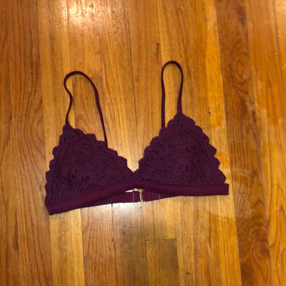 Purple Crochet Bikini Top